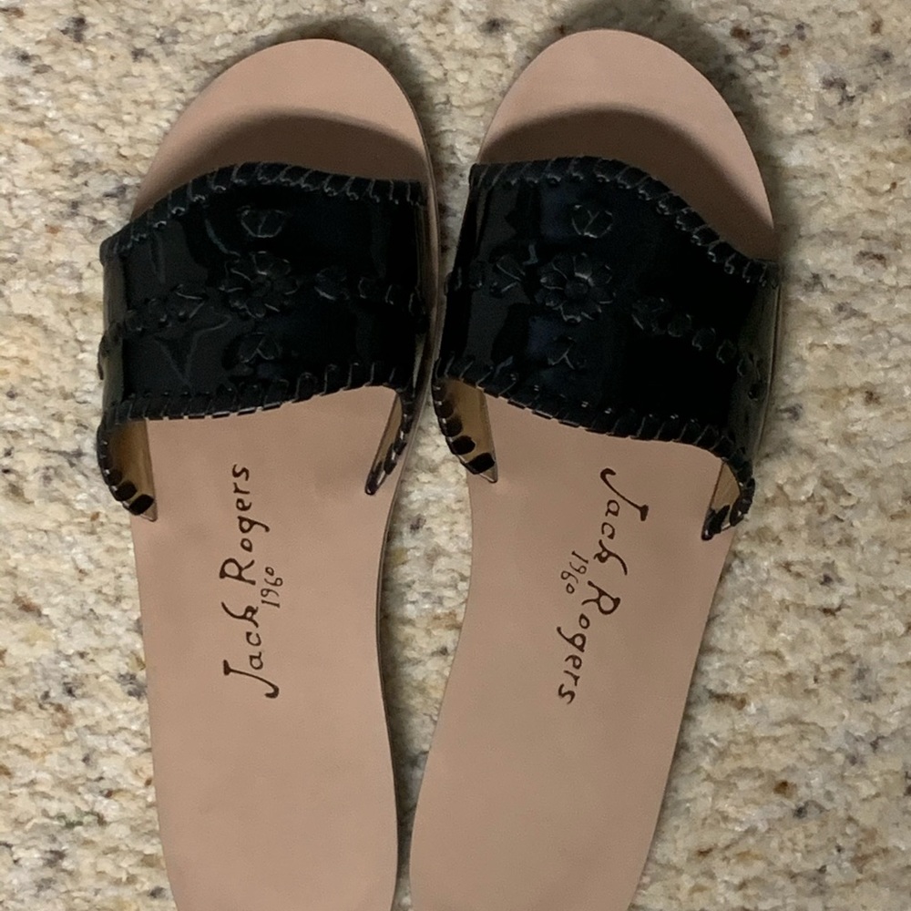Jack Rogers boating jacks black patent leather